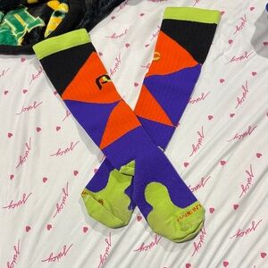 Bold Orange and Purple Men's Athletic Socks